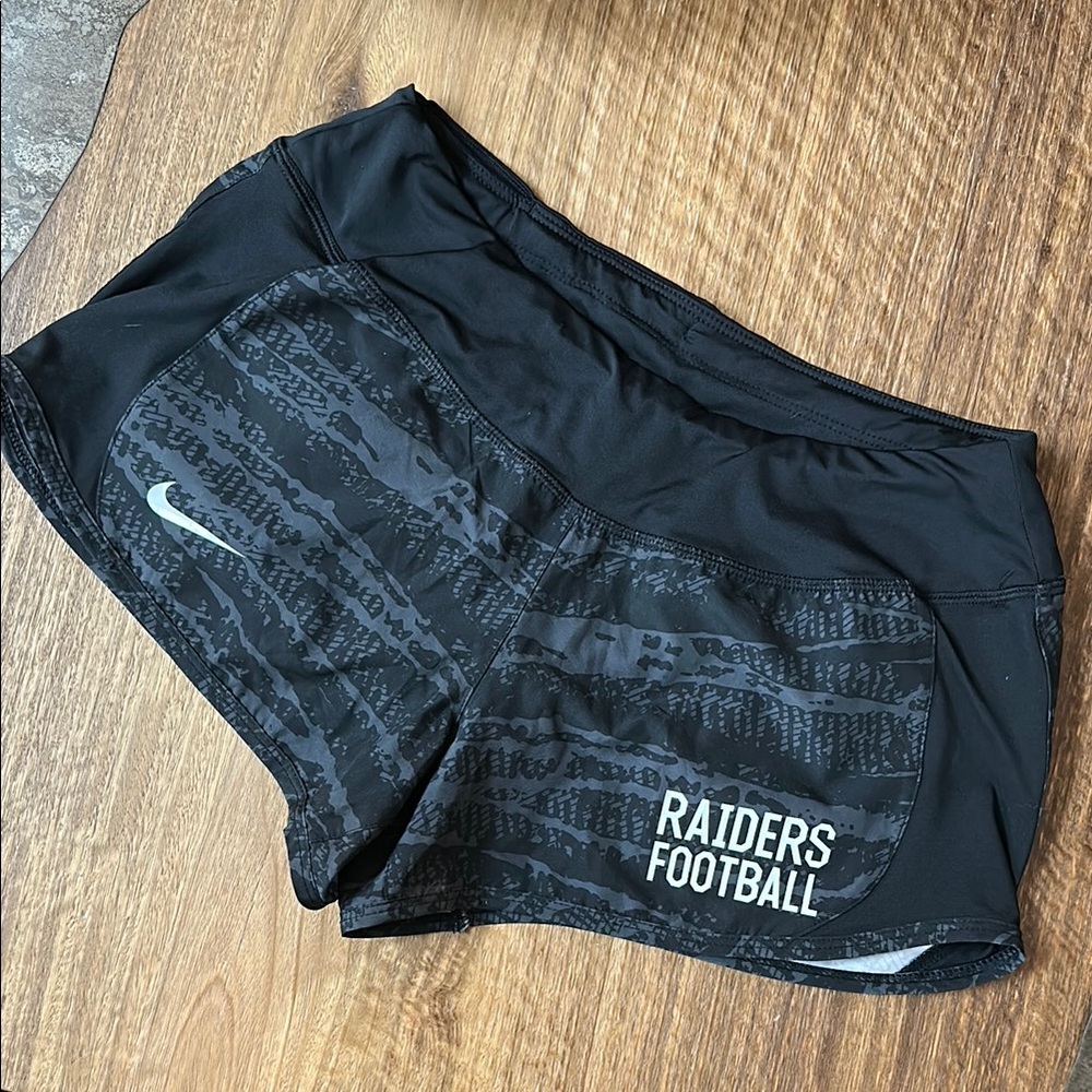 Nike Women's Black Raiders Football Shorts
